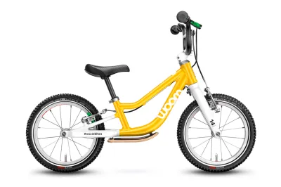 Woom 1 Plus lasten potkupyörä 14" - Keltainen