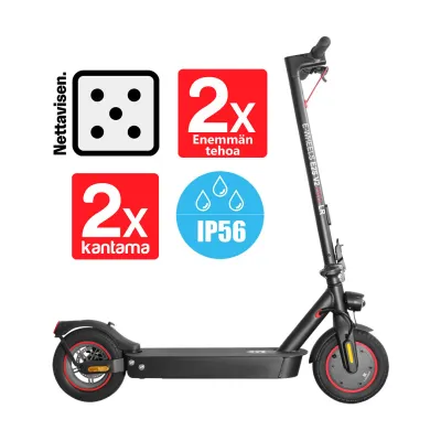 E-wheels E2S V2 Pro Long Range 2025 - Musta - Ilmatäytteiset